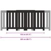 vidaXL Cache-radiateur noir 205x21,5x83,5 cm bois d'ing&eacute;nierie