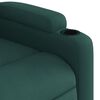 vidaXL Fauteuil de massage inclinable &eacute;lectrique Vert fonc&eacute; Tissu