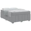 vidaXL Cadre de lit avec matelas Gris clair 140 x 200 cm tissu
