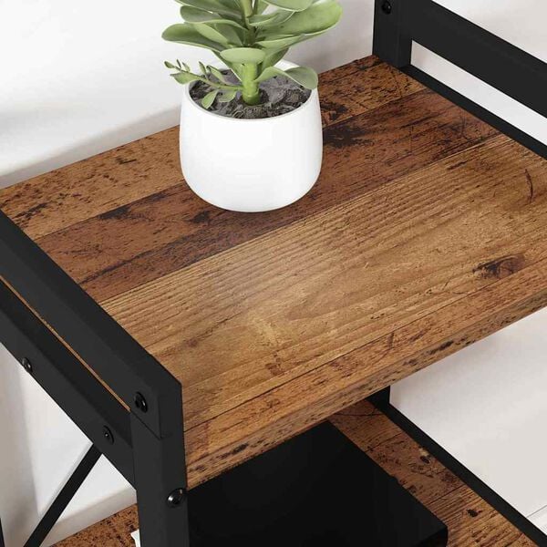 vidaXL &Eacute;tag&egrave;re Bois ancien 40 x 30 x 50 cm Bois d'ing&eacute;nierie
