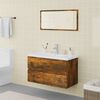 vidaXL Meubles de salle de bain Ch&ecirc;ne fum&eacute; Bois d'ing&eacute;nierie