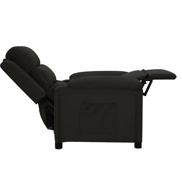 vidaXL Fauteuil inclinable Noir Tissu