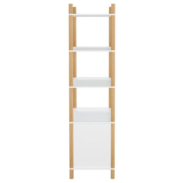 vidaXL Buffet haut Blanc 80x40x153 cm Bois d'ing&eacute;nierie
