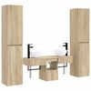 vidaXL Ensemble de mobilier de salle de bain 5 pc Ch&ecirc;ne Sonoma
