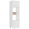 vidaXL Meuble micro-ondes "Lyon" Blanc 60 x 57 x 207 cm Bois d'ing&eacute;nierie