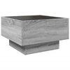 vidaXL Table basse avec LED sonoma gris 50x50x30 cm bois d'ing&eacute;nierie