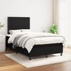 vidaXL Sommier &agrave; lattes de lit avec matelas Noir 120x200 cm Tissu
