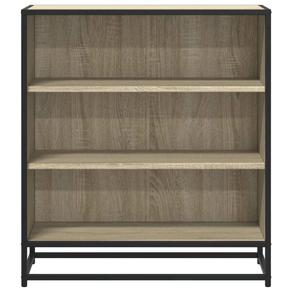 vidaXL Buffet ch&ecirc;ne sonoma 68x35x76 cm bois d'ing&eacute;nierie et m&eacute;tal