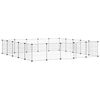 vidaXL Cage animaux de compagnie &agrave; 20 panneaux et porte Noir 175x175x35 cm