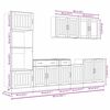 vidaXL Ensemble d'armoires cuisine 7pcs Kalmar blanc bois d'ing&eacute;nierie