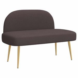 vidaXL Banc rembourr&eacute; avec dossier Marron fonc&eacute; 110 x 60 x 76 cm