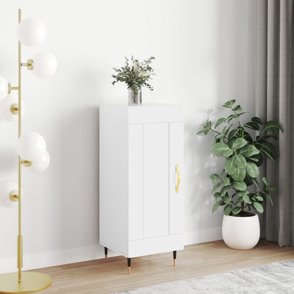 vidaXL Buffet blanc 34,5x34x90 cm bois d'ing&eacute;nierie
