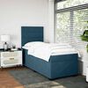 vidaXL Sommier &agrave; lattes de lit avec matelas bleu 90x190 cm velours