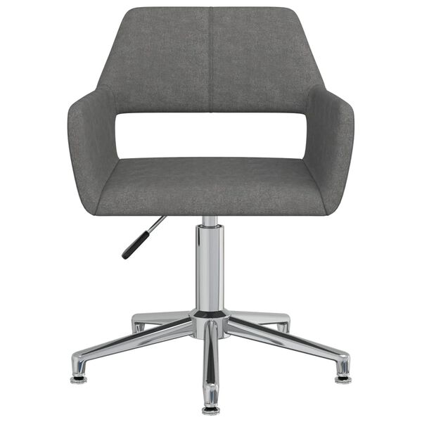 vidaXL Chaise pivotante de bureau Gris fonc&eacute; Tissu