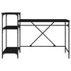 vidaXL Bureau Ch&ecirc;ne noir 135 x 50 x 90 cm Bois d'ing&eacute;nierie