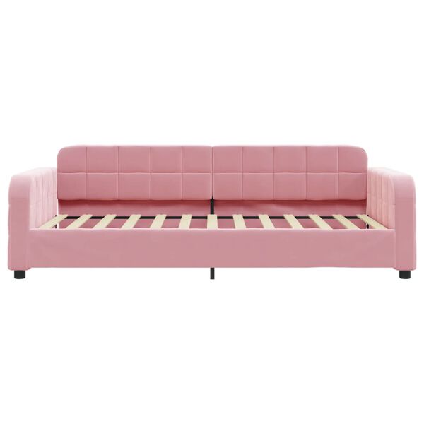 vidaXL Lit de repos sans matelas rose 90x200 cm velours