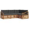 vidaXL Ensemble de canap&eacute;s d'ext&eacute;rieur 4 pc Naturel et Anthracite