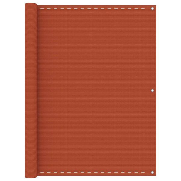 vidaXL &Eacute;cran de balcon Orange 120x500 cm PEHD