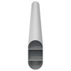 vidaXL Tige de placard 2 pcs Argent&eacute; 764 x 15 x 29 mm