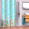EISL Rideau de douche avec mosa&iuml;que bleu-orange 200x180x0,2 cm