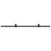 vidaXL Kit de quincaillerie de porte coulissante 200 cm Acier Noir