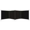 vidaXL Cloison de séparation 4 panneaux Noir 698x180 cm Tissu