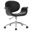 vidaXL Chaise pivotante &agrave; manger Noir Similicuir