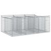 vidaXL Lit sur&eacute;lev&eacute; gabion 150 x 100 x 60 cm Acier galvanis&eacute; Argent&eacute;