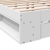vidaXL Cadre de lit avec tiroirs sans matelas blanc 150x200 cm