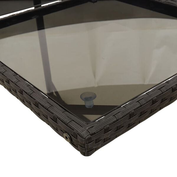 vidaXL Ensemble &agrave; manger de jardin 11 pcs coussins noir r&eacute;sine tress&eacute;e