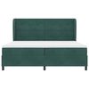 vidaXL Lit &agrave; ressorts avec matelas Vert fonc&eacute; 200 x 200 cm Polyester