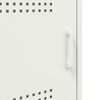 vidaXL Table de chevet blanc 36x39x68 cm acier
