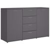 vidaXL Buffet Gris 120x35,5x75 cm Bois d'ing&eacute;nierie