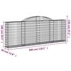 vidaXL Paniers &agrave; gabions arqu&eacute;s 6 pcs 300x30x100/120 cm fer galvanis&eacute;
