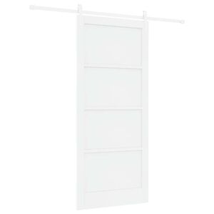 vidaXL Porte coulissante ORKDAL Blanc 93 x 211 cm Pin massif