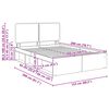 vidaXL Cadre de lit Gris Sonoma 150 x 200 cm Bois de pin massif