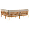 vidaXL Ensemble de Canap&eacute;s Uni 4 pcs Taupe Bois d'Acacia Massif