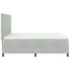 vidaXL Lit &agrave; ressort LED avec matelas Gris clair 180 x 200 cm tissu