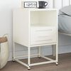 vidaXL Table de chevet blanc 36x39x60,5 cm acier