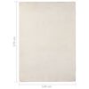 vidaXL Tapis peluche Cr&egrave;me 170x120 cm