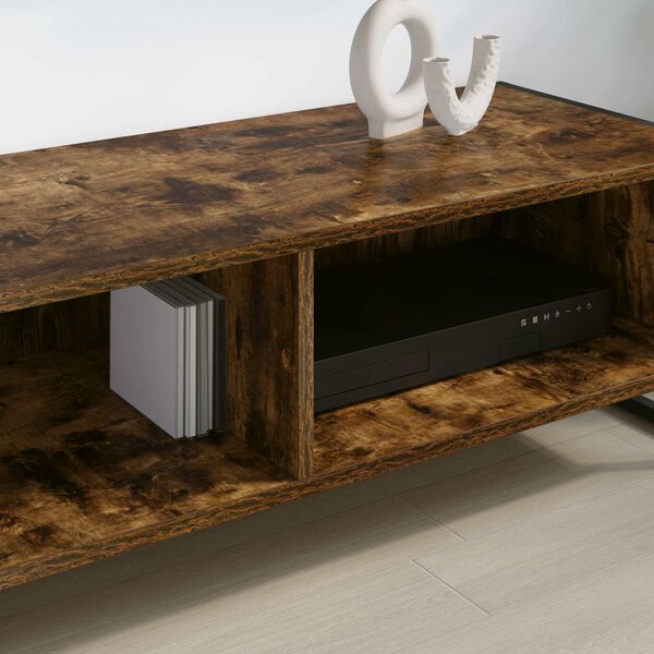 vidaXL Meuble TV Ch&ecirc;ne Fum&eacute; 100 x 36,5 x 30,5 cm Bois d'ing&eacute;nierie
