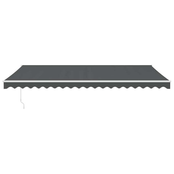 vidaXL Auvent r&eacute;tractable anthracite 5x3 m tissu et aluminium