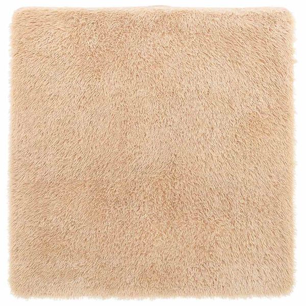 vidaXL Tapis shaggy &agrave; poils longs NAVARRA beige 120x120 cm polyester