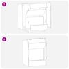 vidaXL Distributeur pour lapins Vert olive 64.5 x 25.5 x 45.5 cm