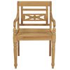 vidaXL Chaises Batavia lot de 2 et coussins cr&egrave;me Bois de teck massif