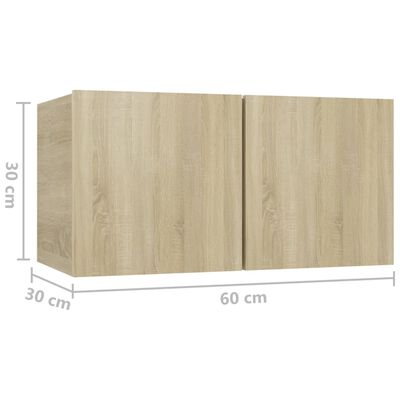 vidaXL Ensemble de meubles TV 6 pcs Chêne sonoma Bois d'ingénierie