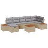 vidaXL Ensemble de canap&eacute; de jardin 8 pcs Beige Poly rotin