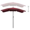 vidaXL Parasol de jardin avec m&acirc;t 200x130 cm rouge bordeaux