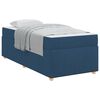 vidaXL Cadre de lit avec matelas Bleu 100 x 200 cm tissu