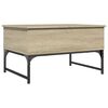 vidaXL Table basse ch&ecirc;ne sonoma 70x50x40 cm bois d'ing&eacute;nierie et m&eacute;tal